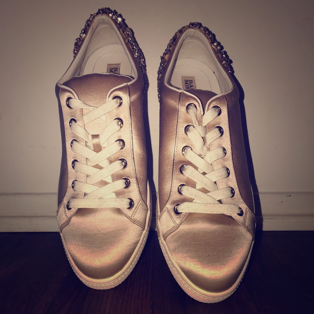 Badgley Mischka Jeweled Sneakers